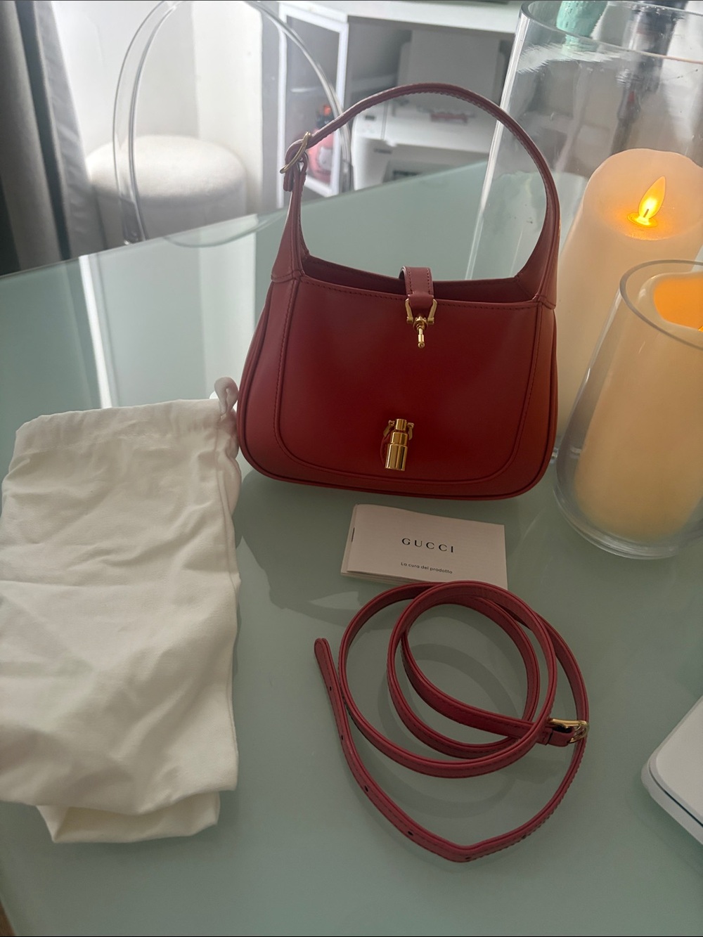 Gucci coral color Jackie Shoulder Bag with Gold Hardware - Picture 2 of 4